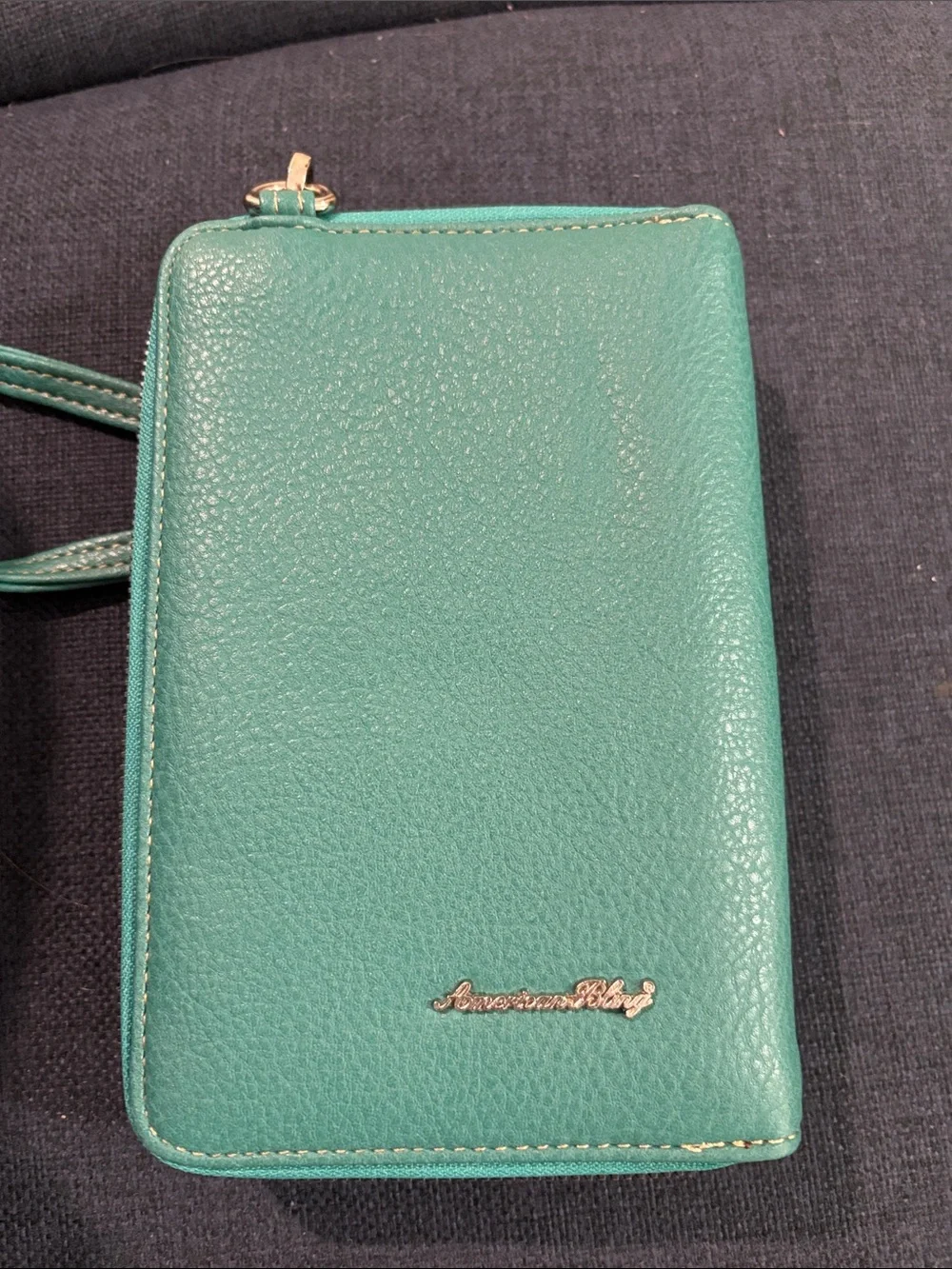 American Bling Turquoise Cross Accent Crossbody Wallet